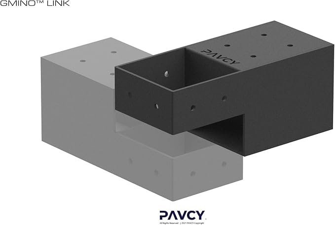 Omni-Way Pergola Brackets, GMINO Heavy-Duty 4x4 Pergola Kit for DIY Carport, Gazebo, Corner Fence - (Set of 2)