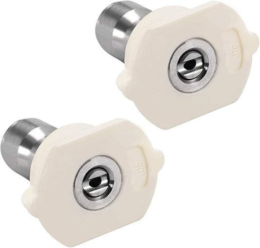 uxcell Pressure Washer Spray Nozzle Tips, 1/4" Stainless Steel, 2 Pcs (40 Degree, 2mm Orifice Diameter)