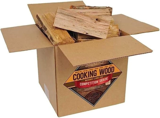 Smoak Firewood Cooking Wood Mini Splits - USDA Certified Kiln Dried (8in Pieces, 25-30lbs) White Oak for Pizza Oven, Grilling, Smoking Wood