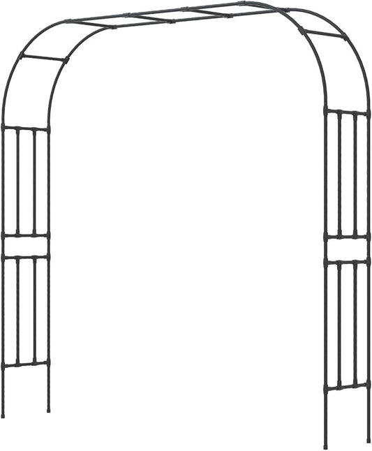 Metal Garden Arch - Length: 98.5in, Wide: 15.8in Garden Arches Trellis for Climbing Plants Outdoor - Garden Arch for Lawn, Party, Ceremony Wedding Decoration (Black)