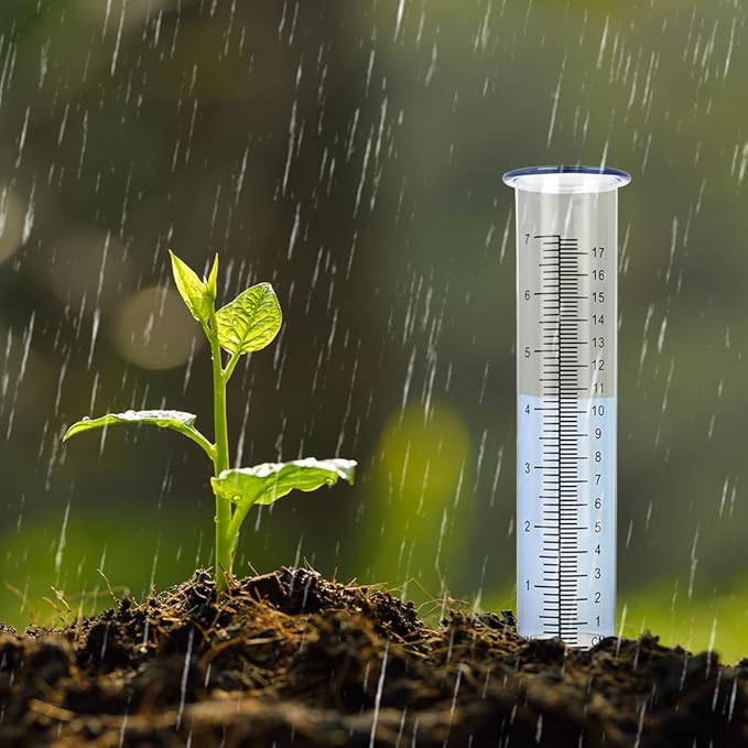 2 Pack Plastic Rain Gauge Replacement Tube with 7 Inch Capacity Freeze Proof Rain Water Gauge for Garden Yard Outdoor