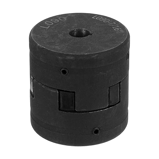 uxcell 7/16" to 7/8" L090 Flexible 3-Piece L-Jaw Coupling Coupler Set & Buna-N NBR Rubber Spider for Log Splitter Hybrid Equipment