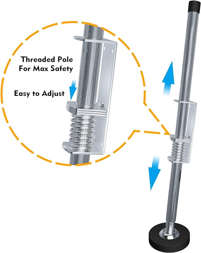23" Ladder Levelers for Type II,I and IA Extension Ladders up to 32’,with Anti-Slip Threaded and Adjustable Extension Ladder Legs for Stairs and All Surfaces - Extented Version（23"）