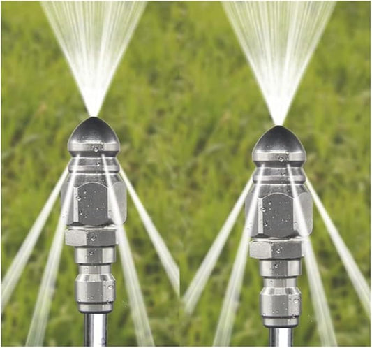2(Sets) Pressure Washer Sewer Jetter Nozzle with 1/4'' Quickly Connector,Pressure Drain Jet Hose Nozzle