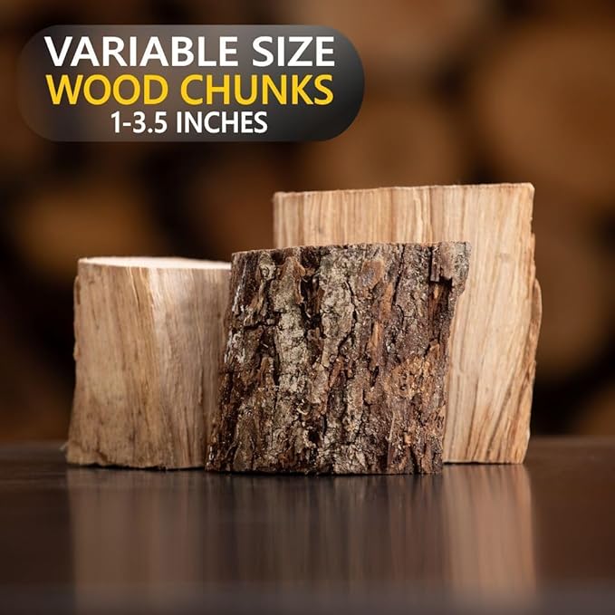 Old Potters Smoker Chunks, 12-14 lbs for Grilling, Smoking, and Wood Fire Cooking ~ 2 x 3 Inches, (Oak, 790 Cu in.)