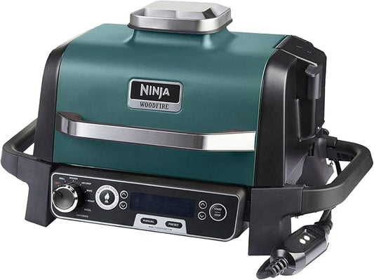 Ninja OG701GN Woodfire Outdoor Grill and Smoker, Green - (Renewed)