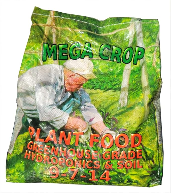 Mega Crop 1-Part Complete Base Nutrient - Hydroponic and Soil Fertilizer for Plants with Organics – Easy to Use for Max harvests