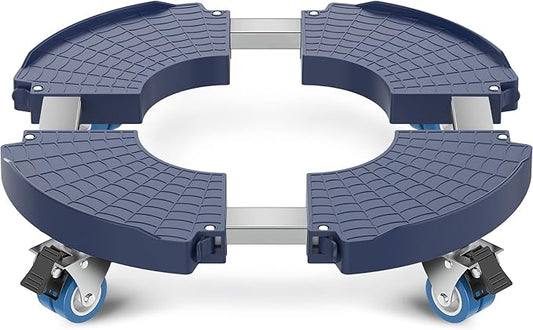 VANCASTLE Plant Caddy with Lockable Wheels Heavy Duty 450lbs Capacity, 15-22 Inch Adjustable Plant Stand with Wheels Rolling base, Plant Dolly for Flower Pot Mover Indoor Outdoor, Blue, 1 Pack