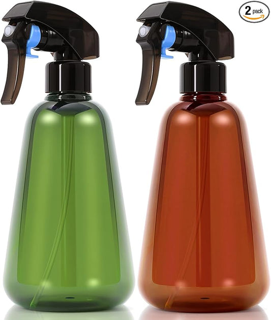 Spray Bottle for Plants 2 Pack, 16oz - Ultra Fine Mist, Plant Mister Empty Spray Bottles Indoor, Leak Proof Misting Water Sprayer Bottle for Gardening, Plant Care, Hair Care, Cleaning Solutions
