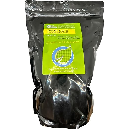 Grow Dots Extended Veg Plant Food, Single-Application, Programmed-Release Plant Nutrient Fertilizer 6lb