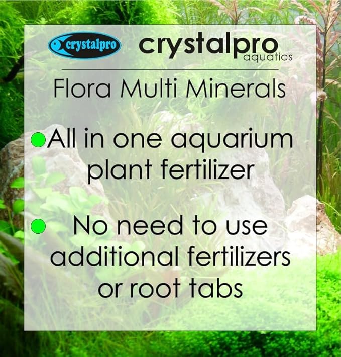 Flora Multi Minerals All in One Aquarium Plant Fertilizer - for Fast Growing Healthy Plants - Plant Food for Root and Leaf Growth- Safe for All Freshwater Livings 4.2 Oz