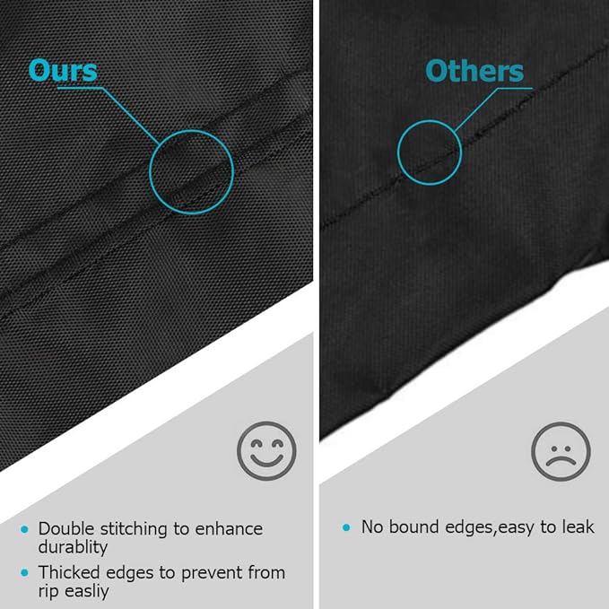 iCOVER Grill Cover, 65 inch BBQ Grill Cover for Outdoor Grill, Anti-UV & Fade Resistant Gas Grill Cover, Waterproof Barbecue Grill Covers for Weber, Char-Broil, Nexgrill and More, Black