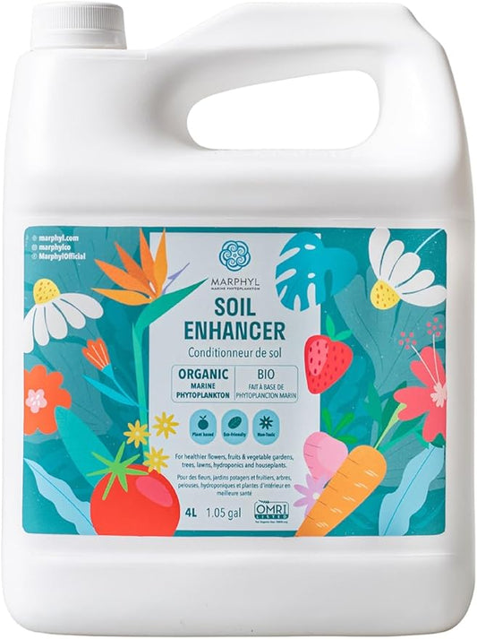 MARPHYL Organic Liquid Fertilizer - Outdoor & Indoor Plant Food - All-Purpose, Nutrient-Rich Lawn Fertilizer & Soil Enhancer for House Plants, Flowers, Vegetables, Succulents, Bamboo, Hydroponics