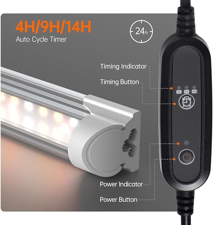 Indoor Greenhouse with Grow Light, Mini Green house with 4 Pack 24W Full Spectrum Plant Lights with Timer, Plant Shelf with Tent for Indoor Plant, Seed Starting, Seed Tray, 23.5"x13.8"x59"