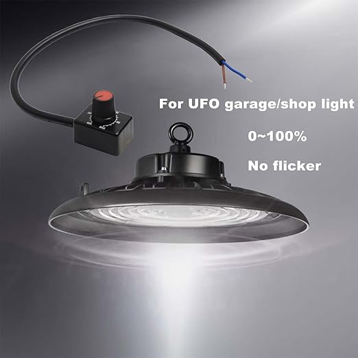 2Pack DC0/1-10V Knob LED Dimmer Mini Controller Rotary Switch PWM Dimming Off for 0-10V / 1-10V Dimmable LED Drivers Electronic Ballasts Controling Interior Light Grow Lamp