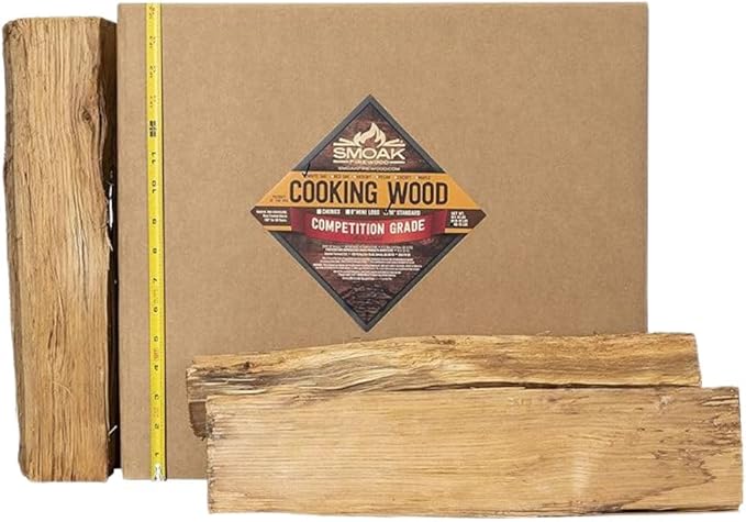 Smoak Firewood 16inch Length Premium Cooking Wood & Firewood Logs – Used for Grills, Smokers, Pizza ovens, firepits or fireplaces – USDA Certified Kiln Dried (White Oak– 60-70lbs 16inch Wood)