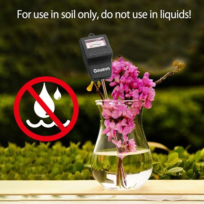 Soil Moisture Meter, Plant Moisture Meter Indoor & Outdoor, Hygrometer Moisture Sensor Soil Tester Plant Water Meter for Potted Plants Garden, No Battery Needed (Black)