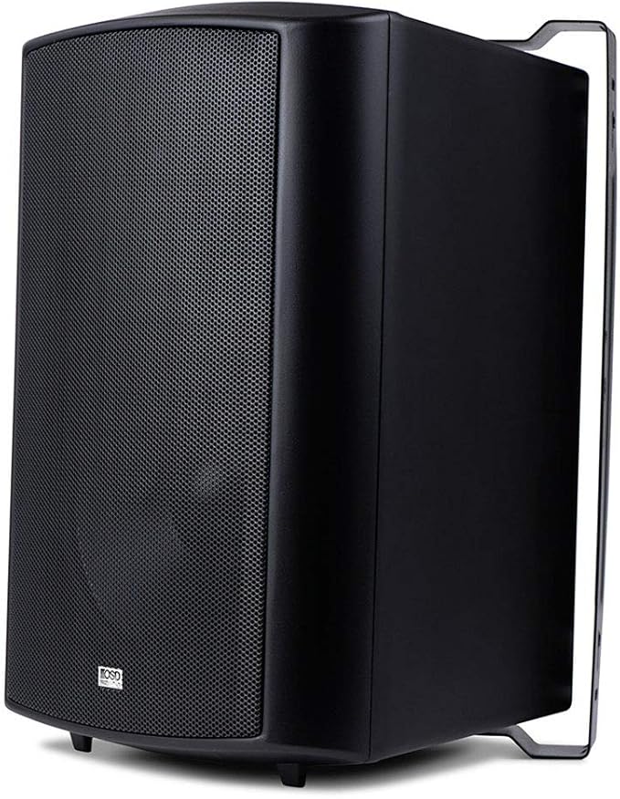 OSD Audio 8" Outdoor Patio Speaker Pair, Weatherproof IP54 Rated Aluminum Grilles, Black AP840