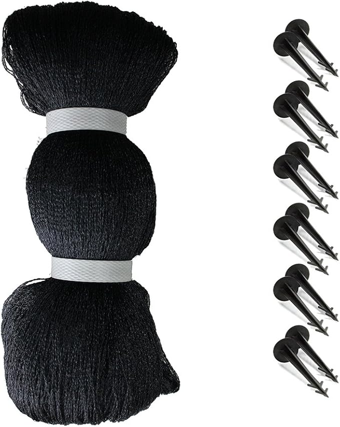 Rainleaf Pond Netting, 7' x 10' Pond Net Cover, Koi Pond Netting for Leaves, Heavy Duty Koi Pond Net Protecting Koi Fish from Herons, Stakes Included