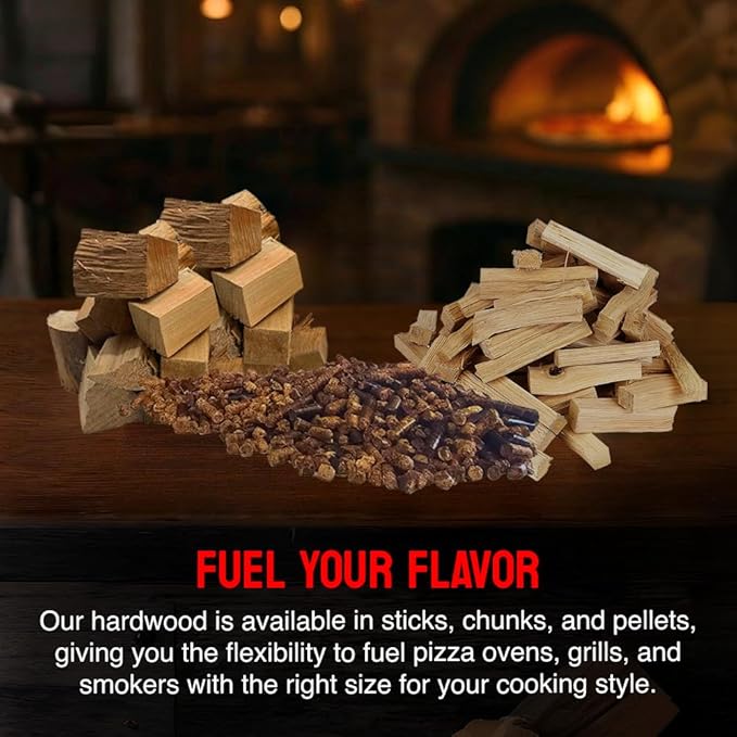 Mini Pizza Oven Wood, 6 Inch Firewood Logs, White Oak Hardwood Splits for Portable Wood-Fired Pizza Ovens, USA Made, Sustainably Milled, Approximately 12-14 lbs