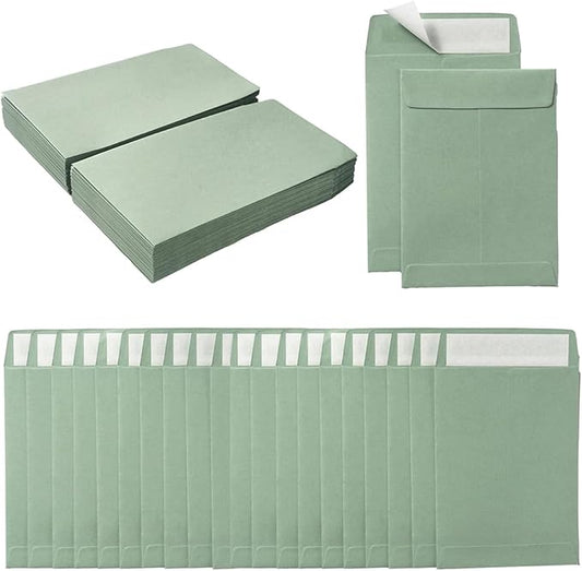 100 Pack Seed Envelopes Self-Adhesive Small Coin Envelopes Seed Storage Packets for Garden, Office or Wedding Gift (Sage-Green, 3 1/4 ×4 1/2 inches)