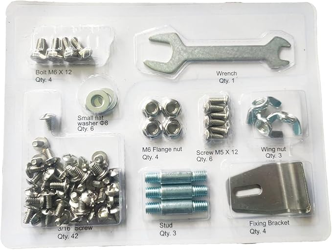 Outdoor Pyramid Propane Patio Heater Master Bolt Set - Heater Replacement Hardware Set for Square Glass Tube Patio Heater,polt & Nut & Stud & Wing Nut&fixing Bracket