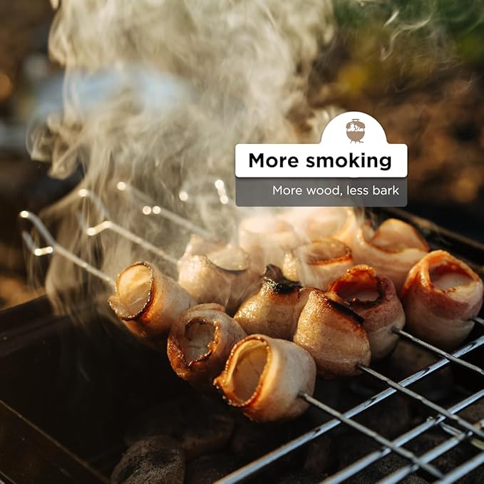 WoodForChef Wood Chips for Smoker and Firewood – Maple Smoking Wood Chunks and Pieces for Grilling, BBQ, Smoker Grill Accessories and Smoking Meat Accessories – Box 16-lbs/900 Cubic Inch, 8’’ Sticks