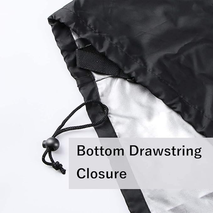 iCOVER Grill Cover, 65 inch BBQ Grill Cover for Outdoor Grill, Anti-UV & Fade Resistant Gas Grill Cover, Waterproof Barbecue Grill Covers for Weber, Char-Broil, Nexgrill and More, Black