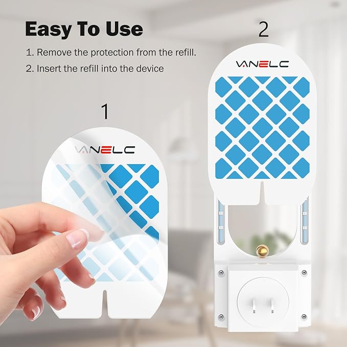 10 Pack Refills for Flying Insect Trap, Indoor Fly Trap for Moth, Gnat Killer Indoor, Bug Killer (Device Not Included) (Refill - 10 Double Sided Glue Cards)