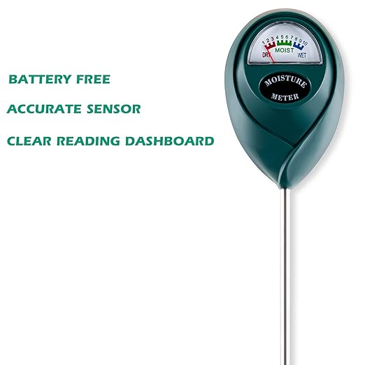 Tennedriv Green 2 Pack Soil Moisture Meter for House Plants, Plant Water Meter,Plant Moisture Meter for House Plants and Outdoor Plants, No Batteries Required