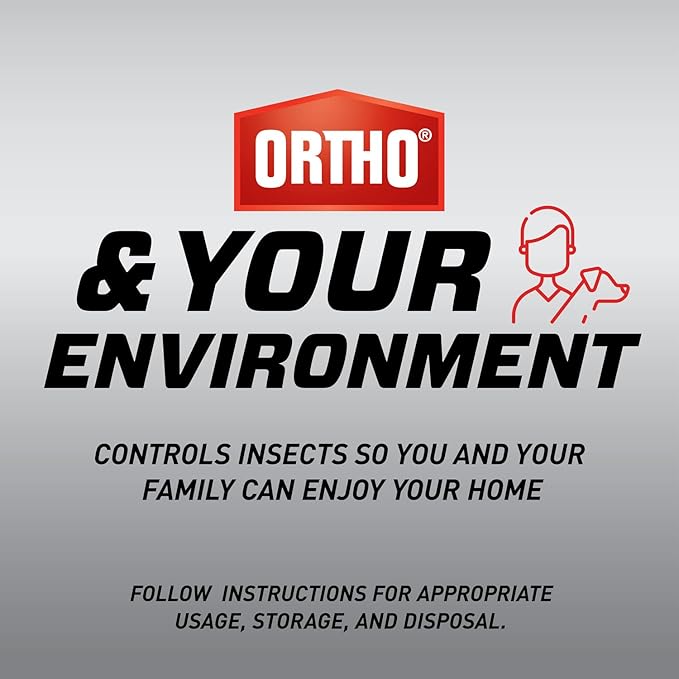 Ortho Home Defense Max Indoor Insect Barrier with Battery-Powered Sprayer, Kills Ants, Roaches, Spiders, Fleas and Ticks, 1.5 L.
