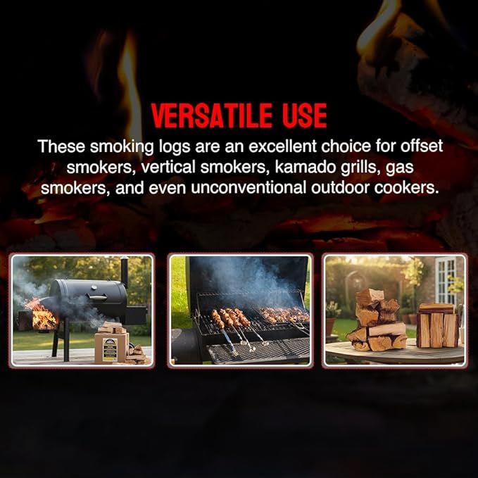 Smoking Wood Mini Splits, 6-Inch Firewood Logs, Naturally-Cured Pecan Hardwood for Wood-Fired Ovens, Smokers, BBQ & Charcoal Grills, USA Made, 12-17 lbs., 800 Cubic Inches