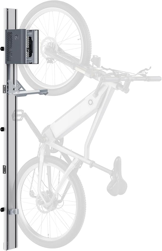 monTEK Automatic Lift EBike Rack – Fits 24-29" Tires, Heavy-Duty Vertical Wall Rack for Bicycles (Up to 71 lbs) - Effortless Lifting, Easy Install - Space-Saving Storage for Garage, Shed, SG