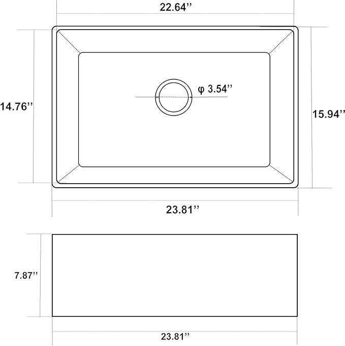 24 x 16 Inch Apron-Front White Porcelain Ceramic Fireclay Kitchen Farmhouse sink, Single Basin Country Barn Small Farm Sinks Combo with Bottom Grid & Drain Strainer