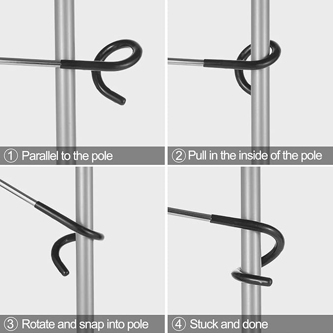 2 PCS Bird Feeder Hanger Hooks, Camping Lantern Hooks, Yard Plant Hangers, Windproof Tree Branch Hook for Wild Bird House Feeder Holder Camping Tent Pole Lamp