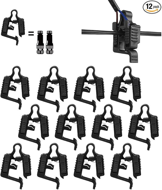 12 Pack Low Voltage Wire Connector, 12-18 Gauge Landscape Lighting Cable Connector Waterproof for Outdoor Path Lights, Spotlights, In-ground Lights, Easy Installation, UL Listed