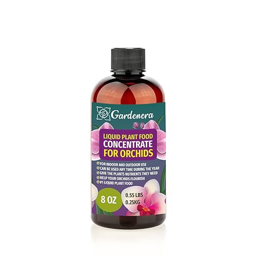 Gardenera Plant Growth Superfood for Orchids with 18 Essential Vitamins & Minerals - Organic Plant Food Fertilizer - Micro-Fungi and Bio-Organisms for Orchid Plant Care & Growth Enhancement - 8oz