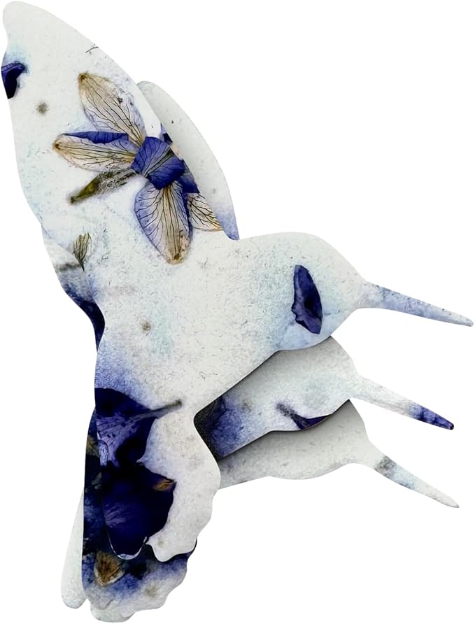 24pcs Hummingbird Seed Paper – Plantable Seed Paper Embedded with Wildflower Seeds for Funeral, Memorial & Other Milestone Celebrations (Purple)