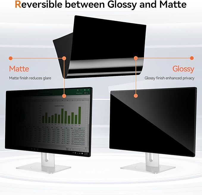 [2-Pack] 34 Inch Computer Privacy Screen for 21:9 Aspect Ratio Widescreen Monitor, Eye Protection Anti Glare Blue Light Computer Monitor Privacy Filter, Removable Anti-Scratch Screen Protector Film 34