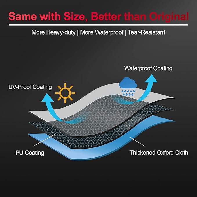 Outdoor Lounge Chair Cover - Waterproof Patio Chaise Lounge Chair Cover, 600D Heavy Duty Fade-Resistant Outdoor Seating Covers For Pool Lounge Chair, Lawn Bench Furniture 64 x 30 x 30 Inch