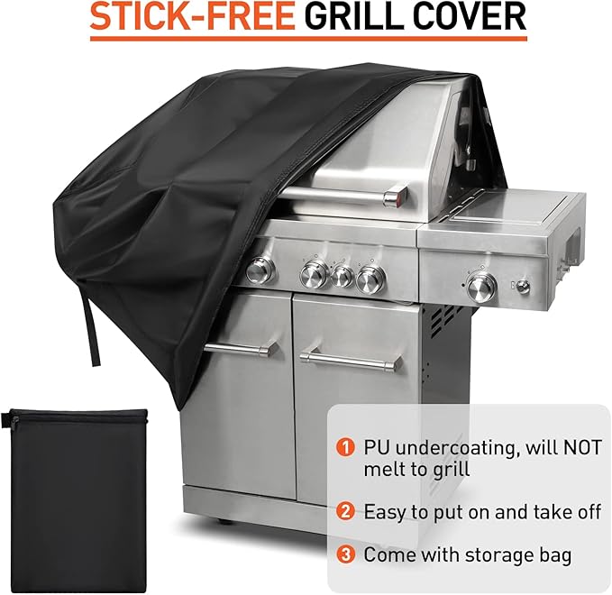 Arcedo 65 Inch Grill Cover Waterproof and Fade Resistant Barbecue Gas Grill Covers for Outside, All Weather Protection Compatible with Weber Char Broil Nexgrill and More Grills
