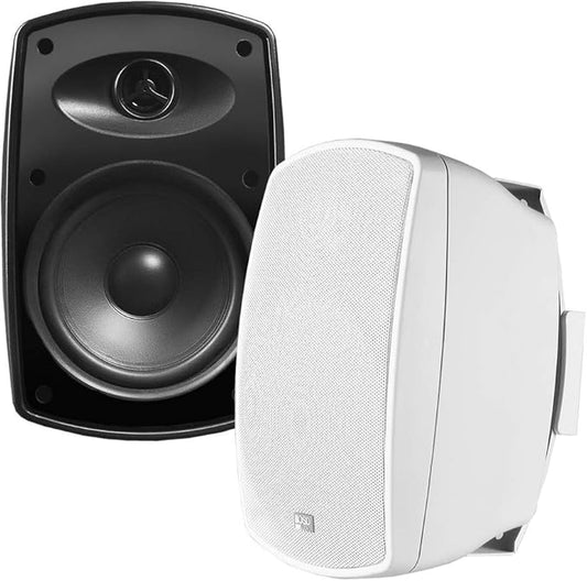 OSD 5.25" Outdoor Patio Speaker Pair 150W, IP54 Weather Resistant, Full Motion Bracket White AP525