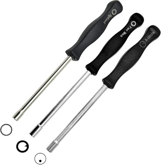 3 PCS Carburetor Adjustment Tool kit(21 Teeth Splined, Pac Man, A-Circle) for 2 Common Cycle Carburator Adjusting Small Engine Carb Tune up Adjusting Tool
