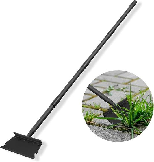 Garden Flat Shovel Scraper, Heavy Duty Floor Scraper with 59 Inch Long Handle, Outdoor Multifunctional Weed Cleaning Shovel for Gardening Edging Trenching Weeding and Removing Snow, Weeds, Dirty, Moss