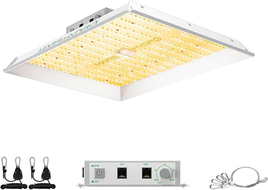 MARS HYDRO TS1000 150W LED Grow Light for Indoor Plants, with Patented Reflector, 5 Levels Dimmable Lights Daisy Chain Full Spectrum Growing Lamps for Seedlings Veg Bloom in 2x2/3x3 Grow Tent
