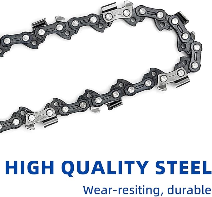 12 Inch Bar and Chain Combo, 12-Inch Replacement Chainsaw Bar and Chains Chains 3/8 LP Pitch .050" Gauge 45 Drive Links Compatible with Craftsman, Greenworks, Poulan, Echo (3Chains+1Bar)