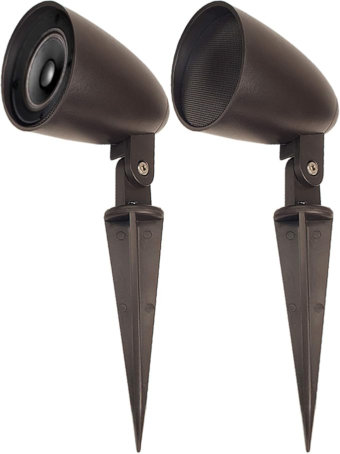 OSD Audio 2.5" Landscape In Ground/Mountable 30W Speaker, Outdoor Weather Resistant Pair, LS2 Bronze (Pair)
