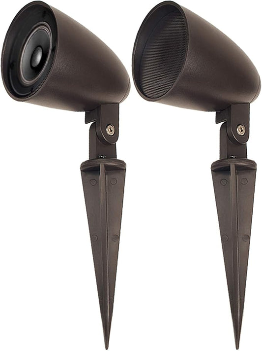 OSD Audio 2.5" Landscape In Ground/Mountable 30W Speaker, Outdoor Weather Resistant Pair, LS2 Bronze (Pair)
