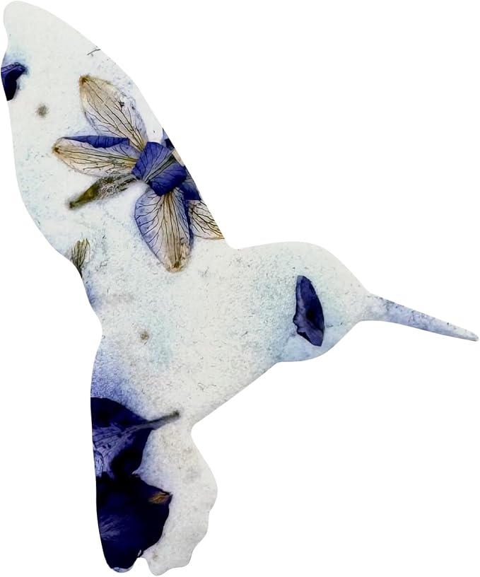 24pcs Hummingbird Seed Paper – Plantable Seed Paper Embedded with Wildflower Seeds for Funeral, Memorial & Other Milestone Celebrations (Purple)