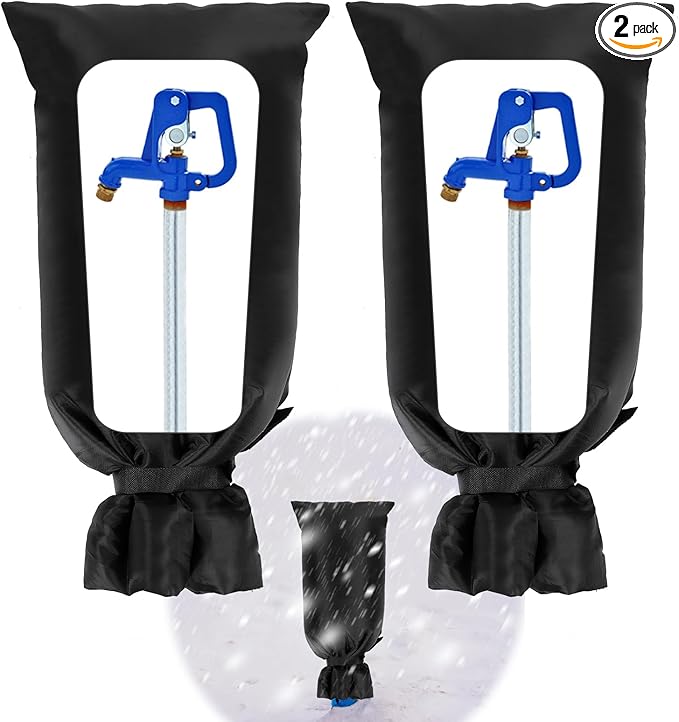 28'' x 15'' Large Faucet Covers for Winter, 2 Pcs Outdoor Hydrant Covers Freeze Protection, Waterproof Faucet Sock for Spigot Garden Lawn Yard Farm Bibb Pipe